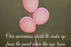 Our awareness starts to wake up from the point when the ego loses its ability to protect itself from the fear of losing.
